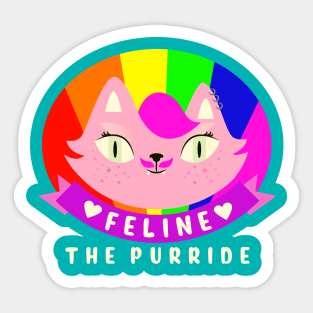 Feline The Purride Sticker